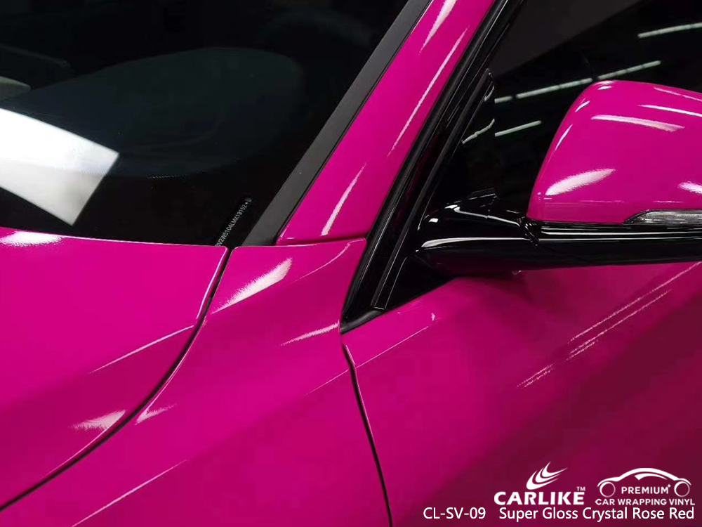 CL-SV-09 super gloss crystal rose red car wrapping for BMW Pernambuco Brazil