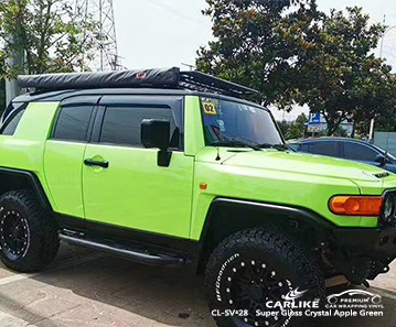 CL-SV-28 super gloss crystal apple green vinyl wrapping for TOYOTA