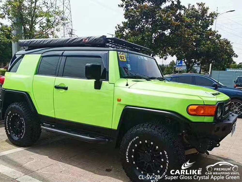 CL-SV-28 super gloss crystal apple green vinyl wrapping for TOYOTA Krasnodar Krai Russia