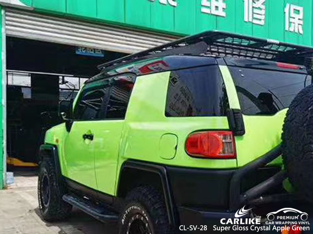 CL-SV-28 super gloss crystal apple green vinyl wrapping for TOYOTA Krasnodar Krai Russia