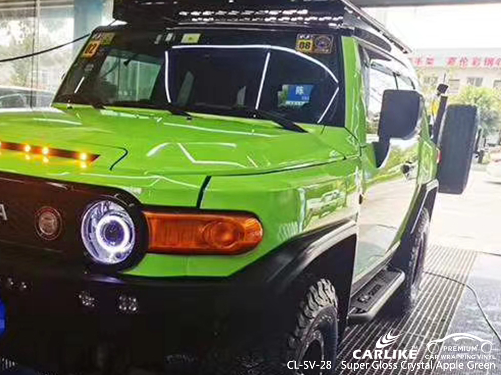 CL-SV-28 super gloss crystal apple green vinyl wrapping for TOYOTA Krasnodar Krai Russia