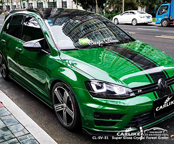VOLKSWAGEN Krasnoyarsk Krai Rusya için CL-SV-31 süper parlak kristal orman yeşil sarma vinil