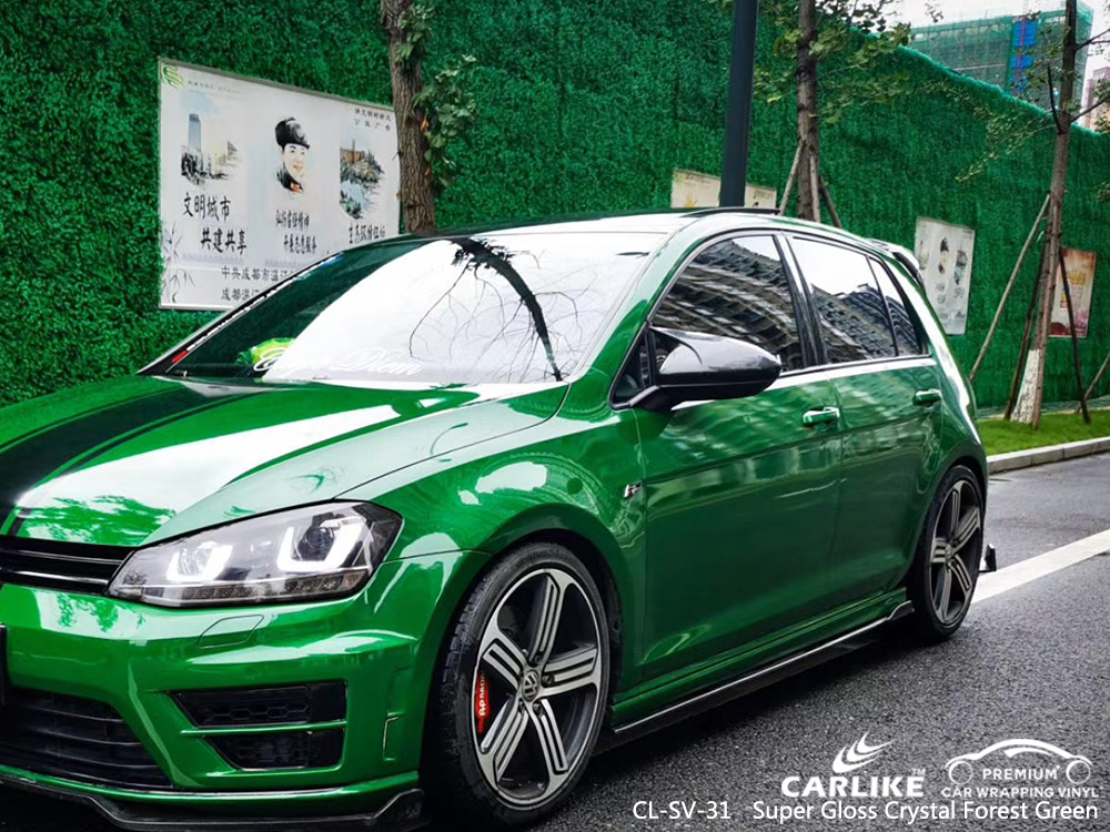 CL-SV-31 super gloss crystal forest green wrap vinyl for VOLKSWAGEN Krasnoyarsk Krai Russia