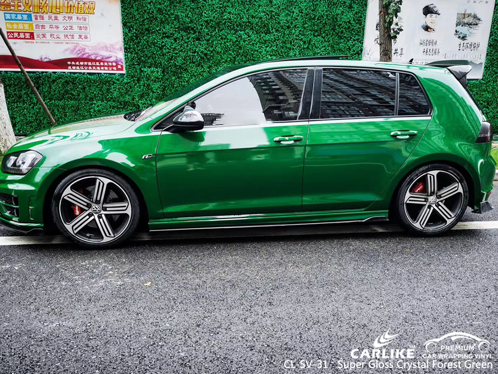 CL-SV-31 super gloss crystal forest green wrap vinyl for VOLKSWAGEN Krasnoyarsk Krai Russia