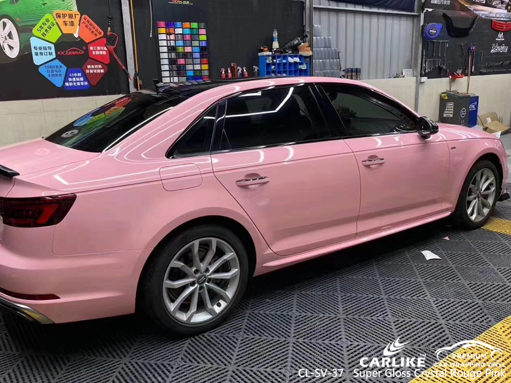 CL-SV-37 super gloss crystal rouge pink body wrap car supplier for AUDI Anambra Nigeria