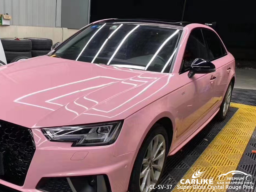 CL-SV-37 super gloss crystal rouge pink body wrap car supplier for AUDI Anambra Nigeria