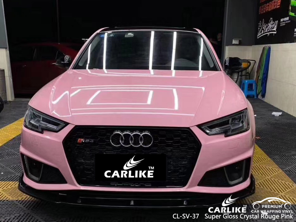 CL-SV-37 super gloss crystal rouge pink body wrap car supplier for AUDI Anambra Nigeria