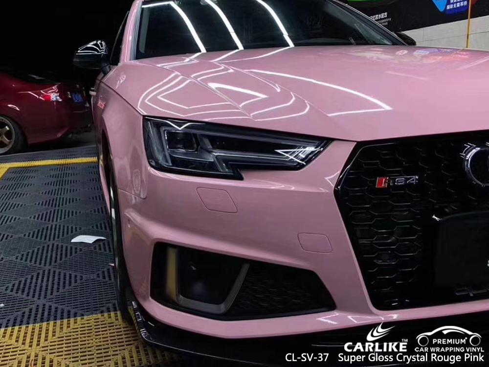 CL-SV-37 super gloss crystal rouge pink body wrap car supplier for AUDI Anambra Nigeria
