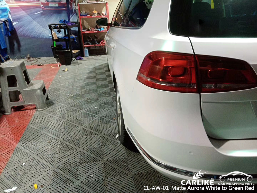 CL-AW-01 matte aurora white to green red auto boat vinyl films for VOLKSWAGEN Arizona United States