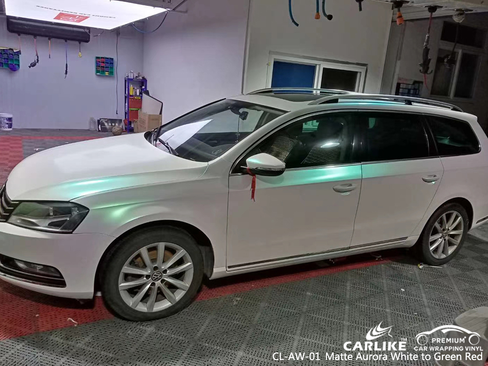 CL-AW-01 matte aurora white to green red auto boat vinyl films for VOLKSWAGEN Arizona United States