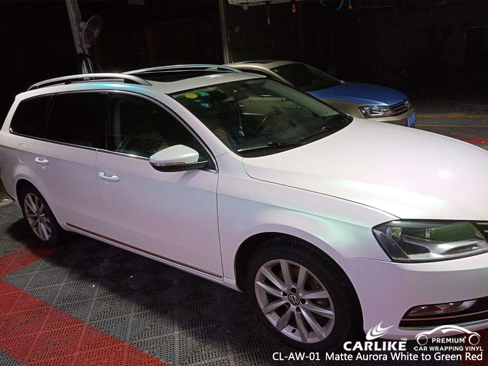 CL-AW-01 matte aurora white to green red auto boat vinyl films for VOLKSWAGEN Arizona United States