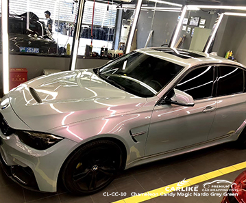 CL-CC-10 Chamäleon Süßigkeiten Magie Nardo grau grün Vinyl Wrap Glanz für BMW