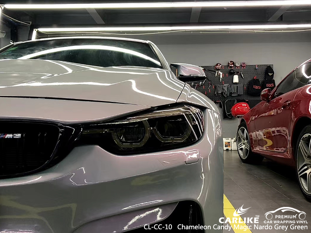 CL-CC-10 chameleon candy magic nardo grey green vinyl wrap gloss for BMW Ohio United States