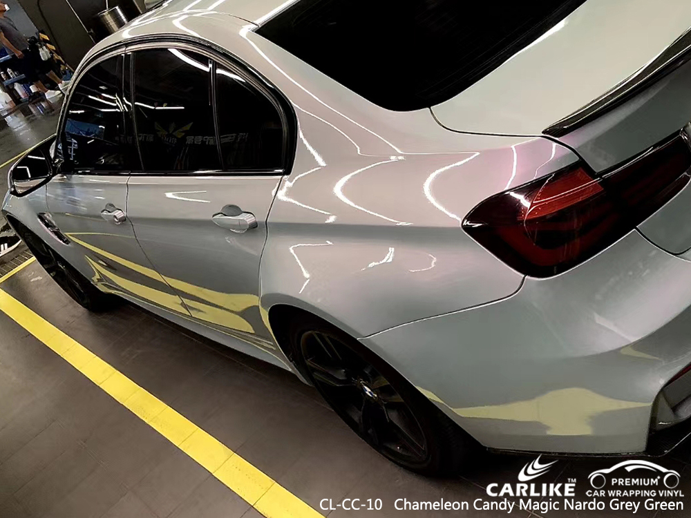 CL-CC-10 chameleon candy magic nardo grey green vinyl wrap gloss for BMW Ohio United States