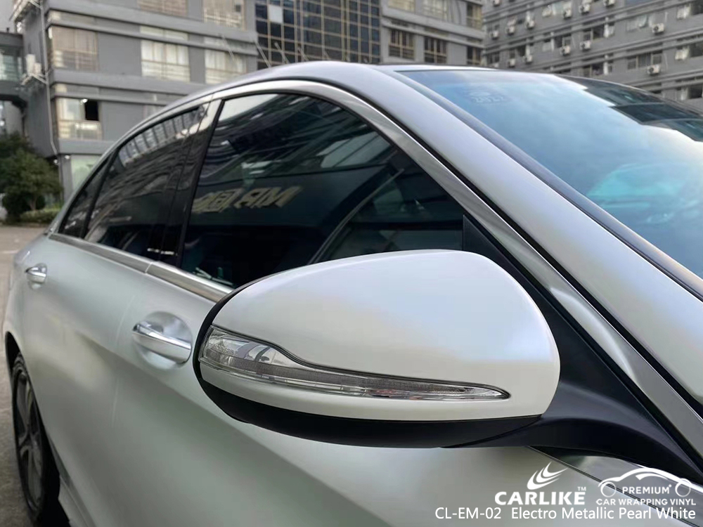 CL-EM-02 electro metallic pearl white car wrap film for MERCEDES-BENZ Drenthe Netherlands