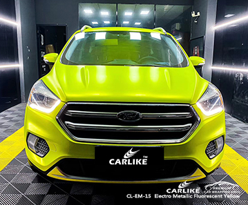 FORD için CL-EM-15 elektro metalik floresan sarı araba sarma