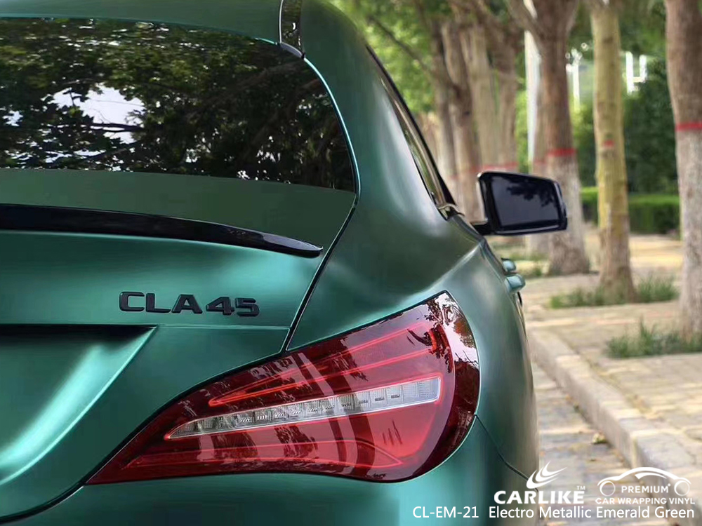 CL-EM-21 electro metallic emerald green vinyl wrap for MERCEDES-BENZ Utrecht Netherlands