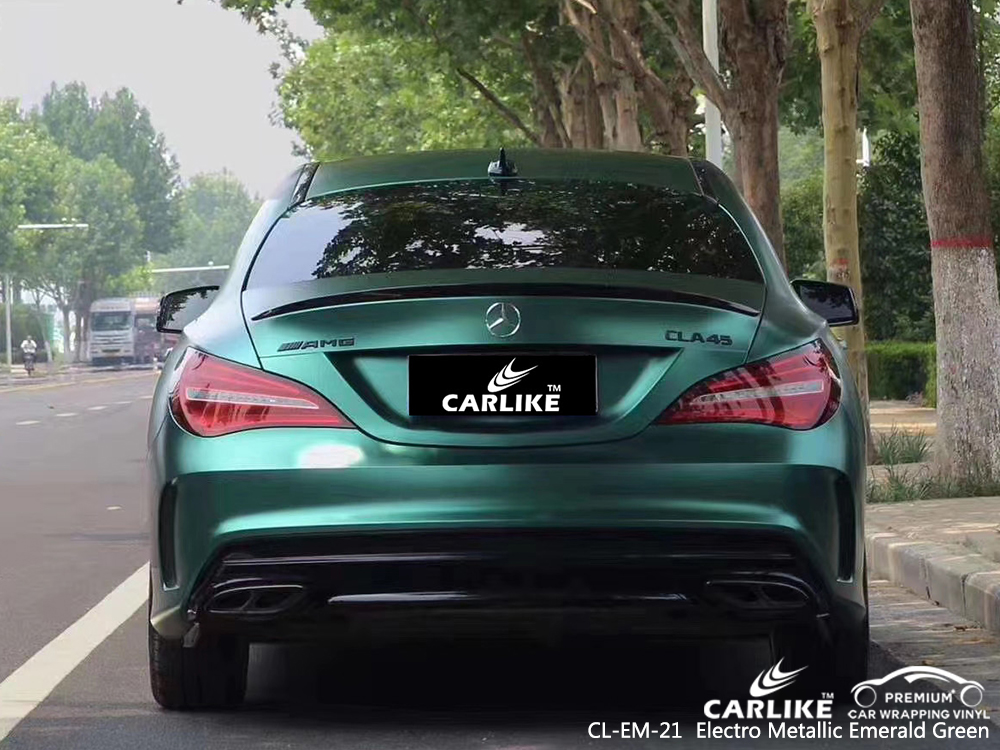 CL-EM-21 electro metallic emerald green vinyl wrap for MERCEDES-BENZ Utrecht Netherlands