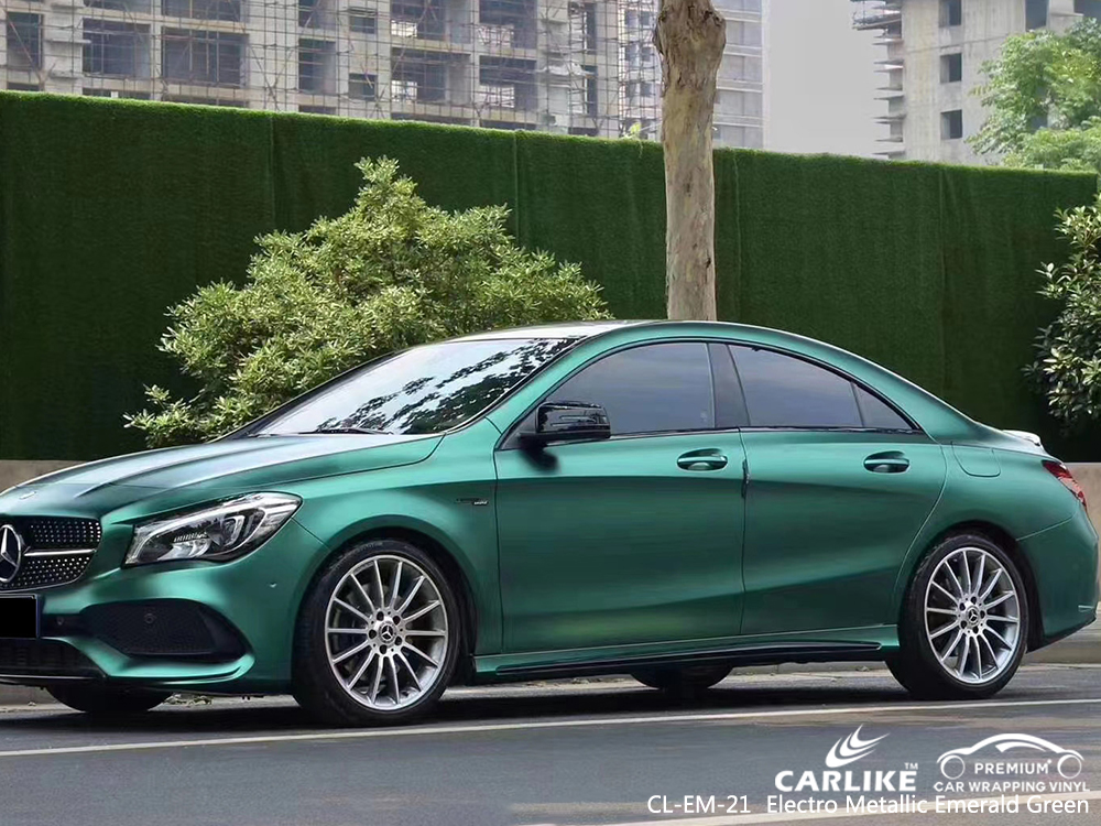 CL-EM-21 electro metallic emerald green vinyl wrap for MERCEDES-BENZ Utrecht Netherlands