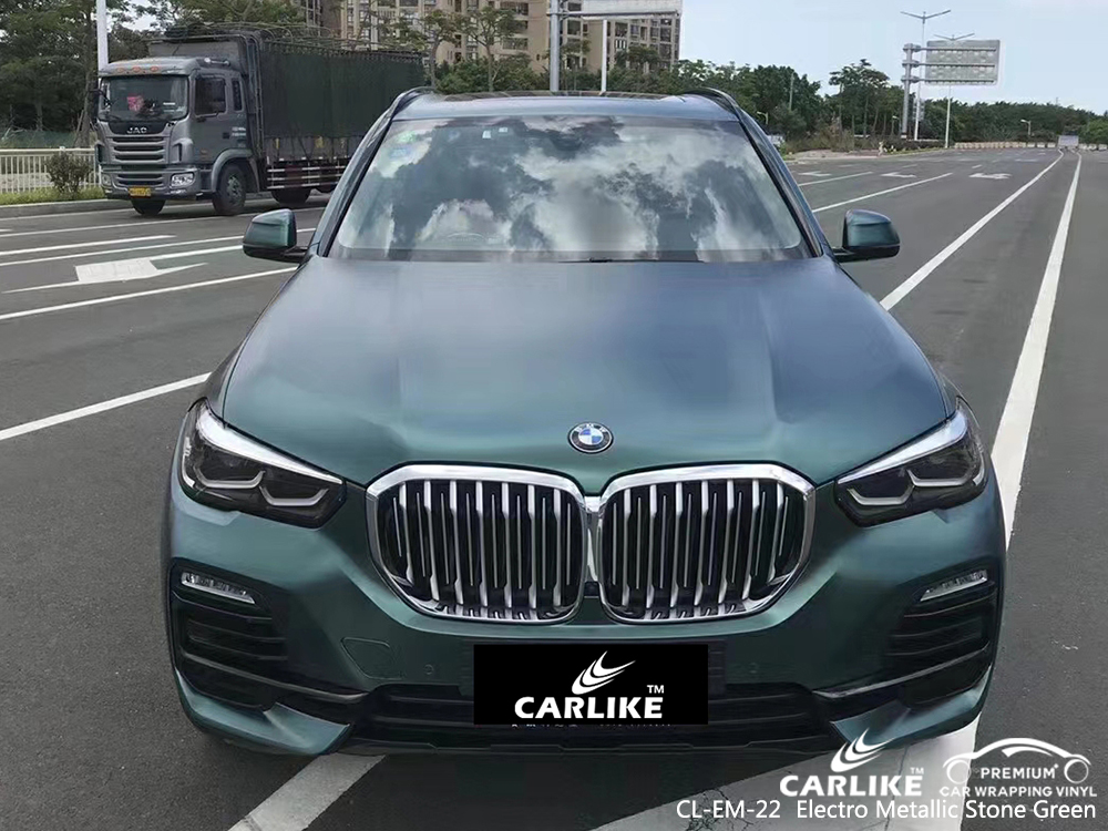 CL-EM-22 electro metallic stone green autobike vehicle wrapping for BMW Tennessee United States