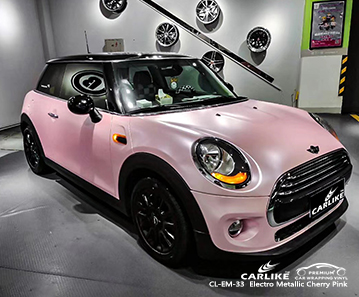 BENTLEY için CL-EM-33 elektro metalik kiraz pembesi araba folyosu