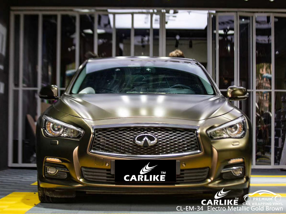 CL-EM-34 electro metallic gold brown vinyl wrap for INFINITI Texas United States