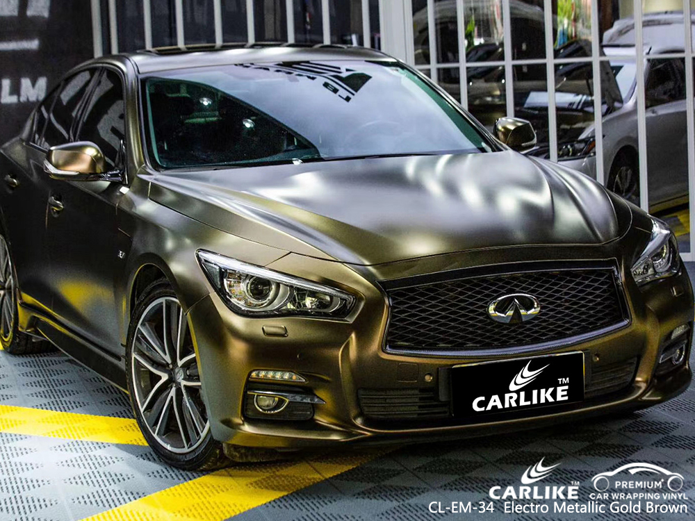 CL-EM-34 electro metallic gold brown vinyl wrap for INFINITI Texas United States