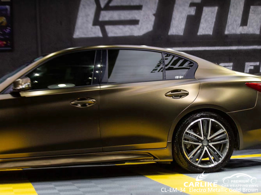 CL-EM-34 electro metallic gold brown vinyl wrap for INFINITI Texas United States