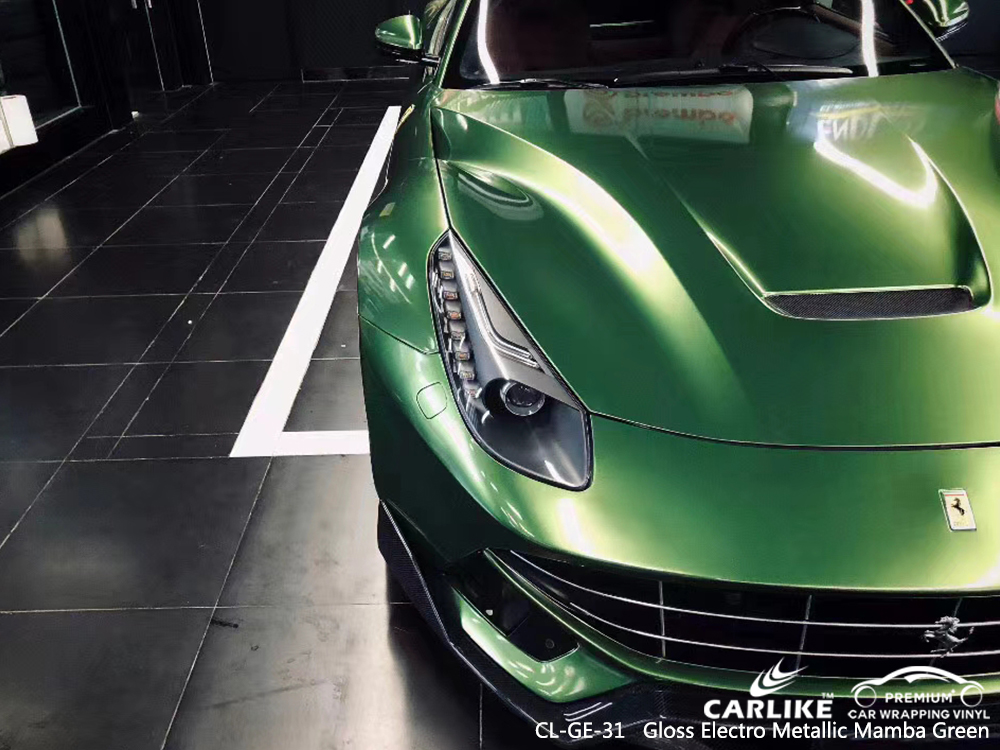 CL-GE-31 Gloss Electro Metallic Mamba Green vinyl matte car wrap for FERRARI Georgia United States