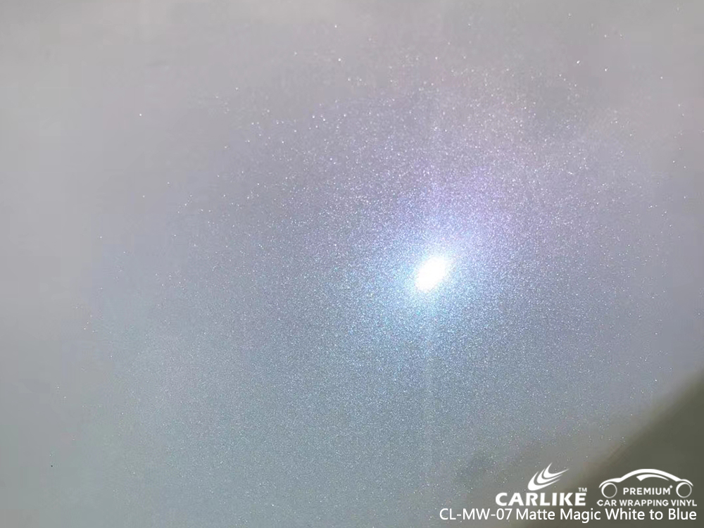 CL-MW-07 matte magic white to blue wrap my car for BEIJING Nevada United States