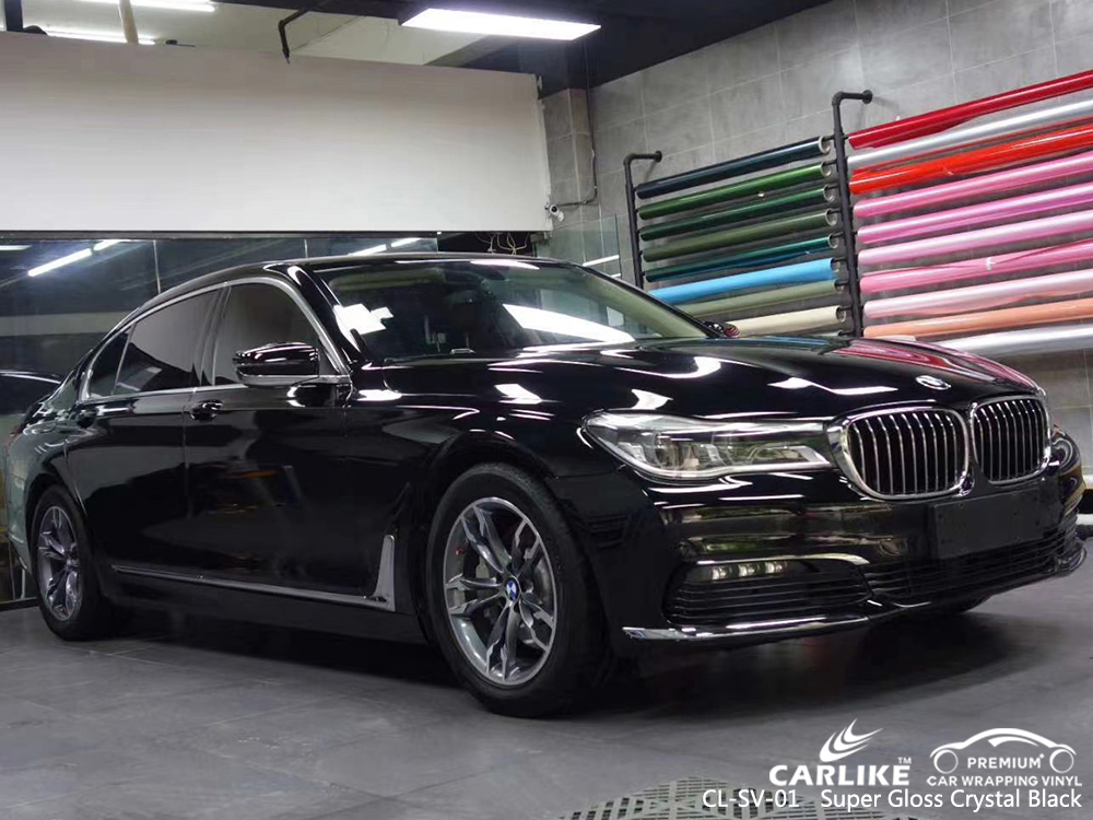 CL-SV-01 super gloss crystal black scooter car wrapping for BMW South Holland Netherlands