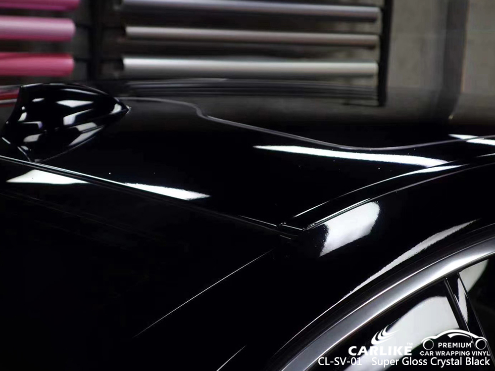 CL-SV-01 super gloss crystal black scooter car wrapping for BMW South Holland Netherlands