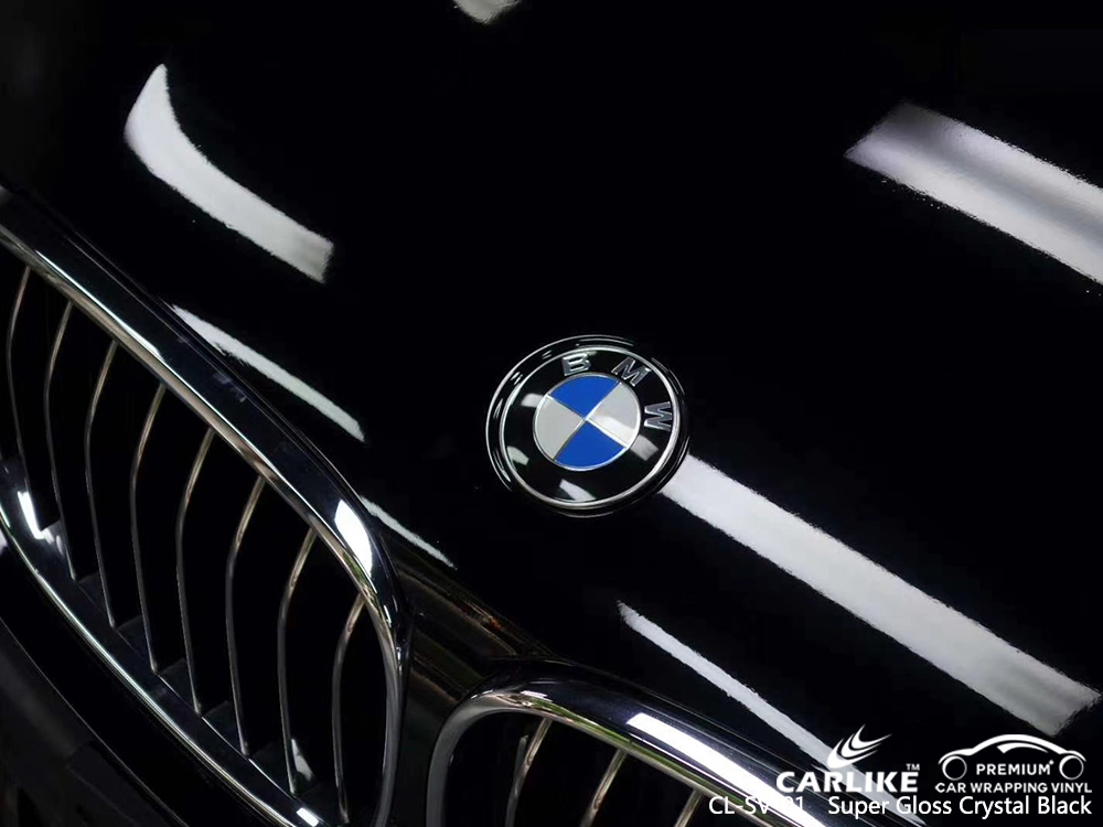 CL-SV-01 super gloss crystal black scooter car wrapping for BMW South Holland Netherlands