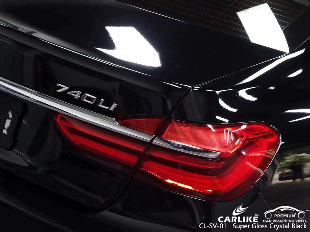 CL-SV-01 super gloss crystal black scooter car wrapping for BMW South Holland Netherlands