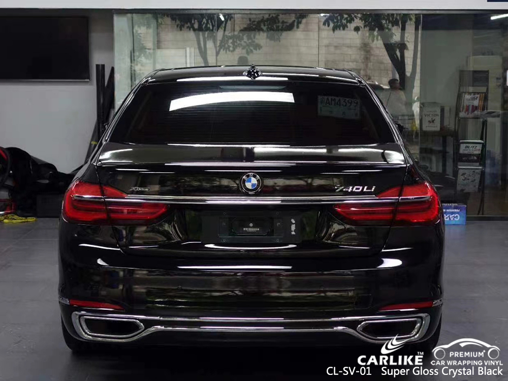 CL-SV-01 super gloss crystal black scooter car wrapping for BMW South Holland Netherlands