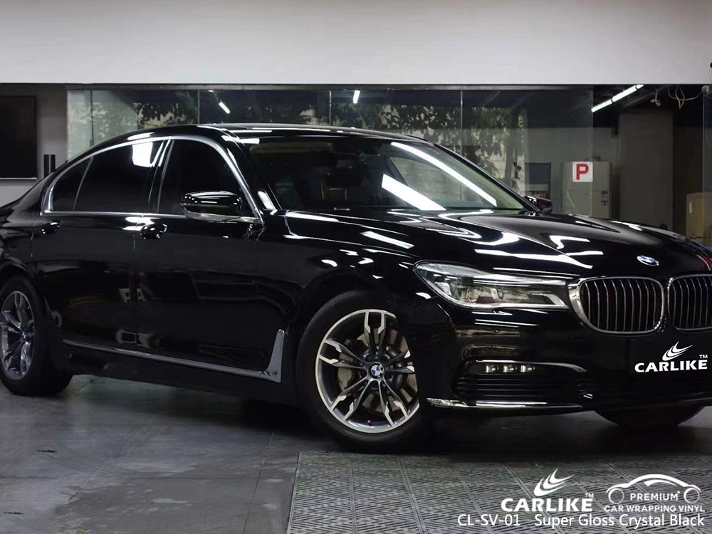 CL-SV-01 super gloss crystal black scooter car wrapping for BMW South Holland Netherlands