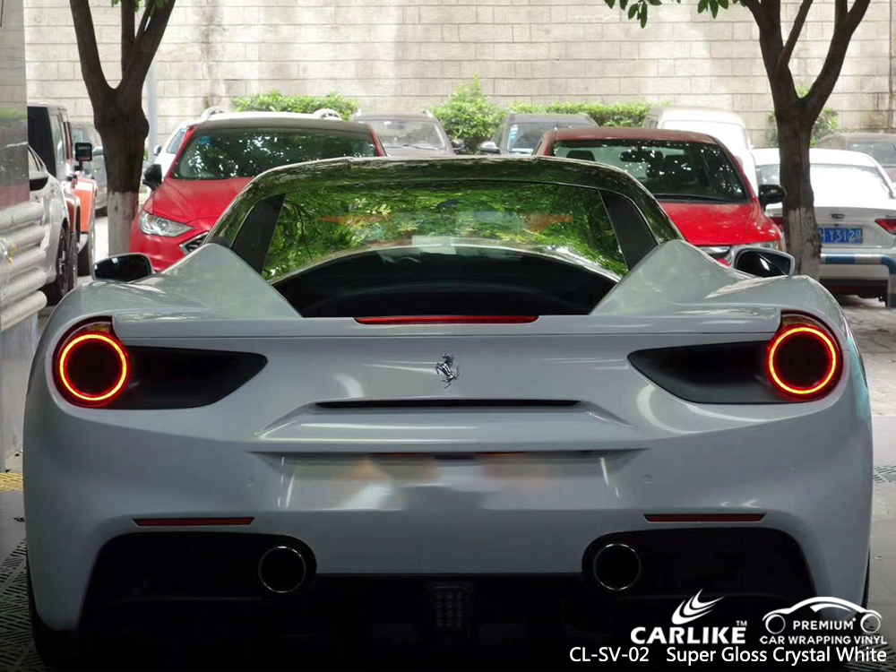 CL-SV-02 super gloss crystal white car wrap film for FERRARI Oklahoma United States