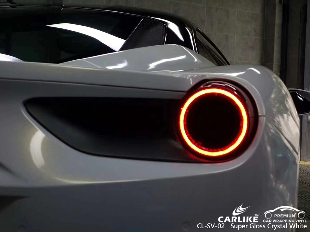 CL-SV-02 super gloss crystal white car wrap film for FERRARI Oklahoma United States