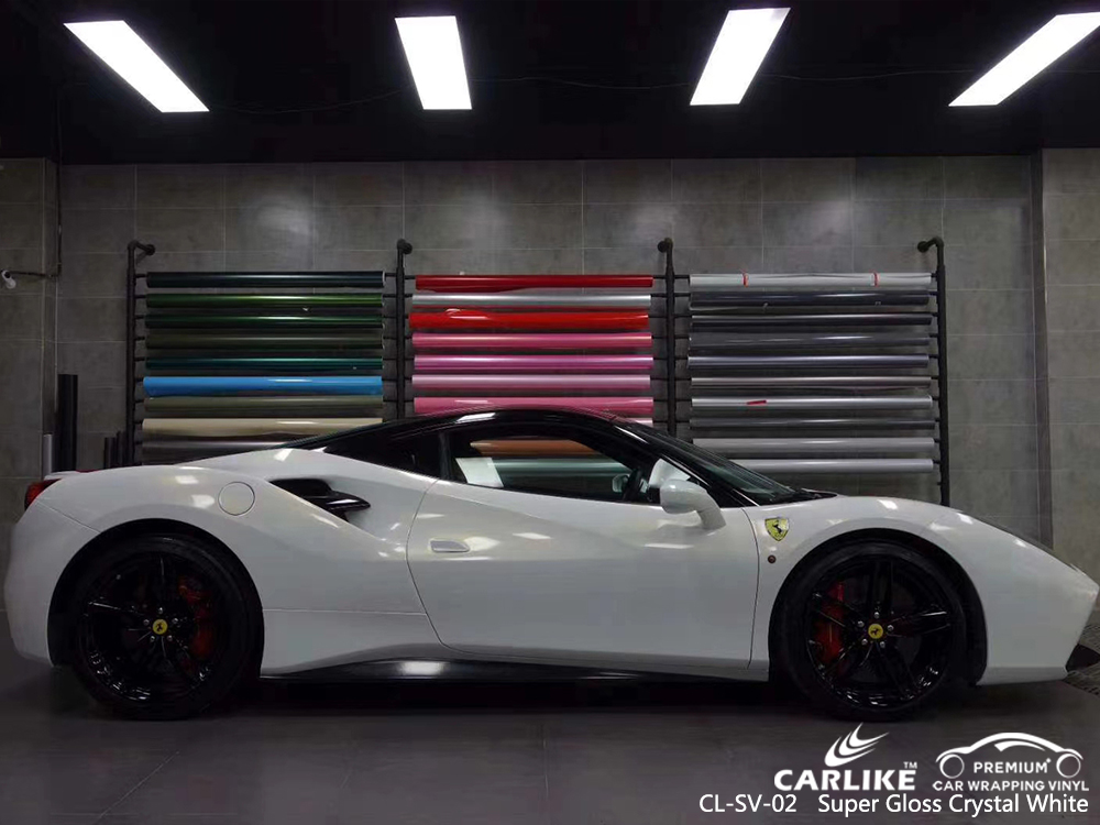 CL-SV-02 super gloss crystal white car wrap film for FERRARI Oklahoma United States