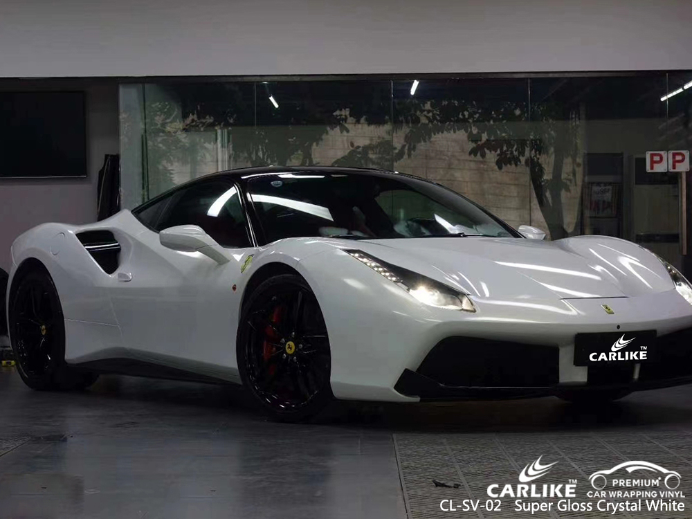 CL-SV-02 super gloss crystal white car wrap film for FERRARI Oklahoma United States