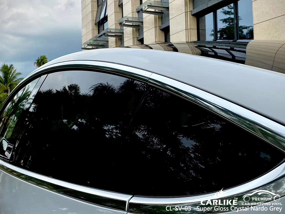 CL-SV-05 super gloss crystal nardo grey car wrapping for TESLA Florida United States