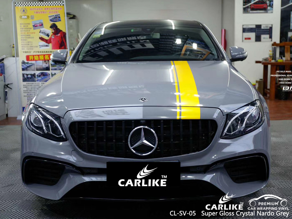 CL-SV-05 super gloss crystal nardo grey body wrap car supplier for MERCEDES-BENZ Missouri United States