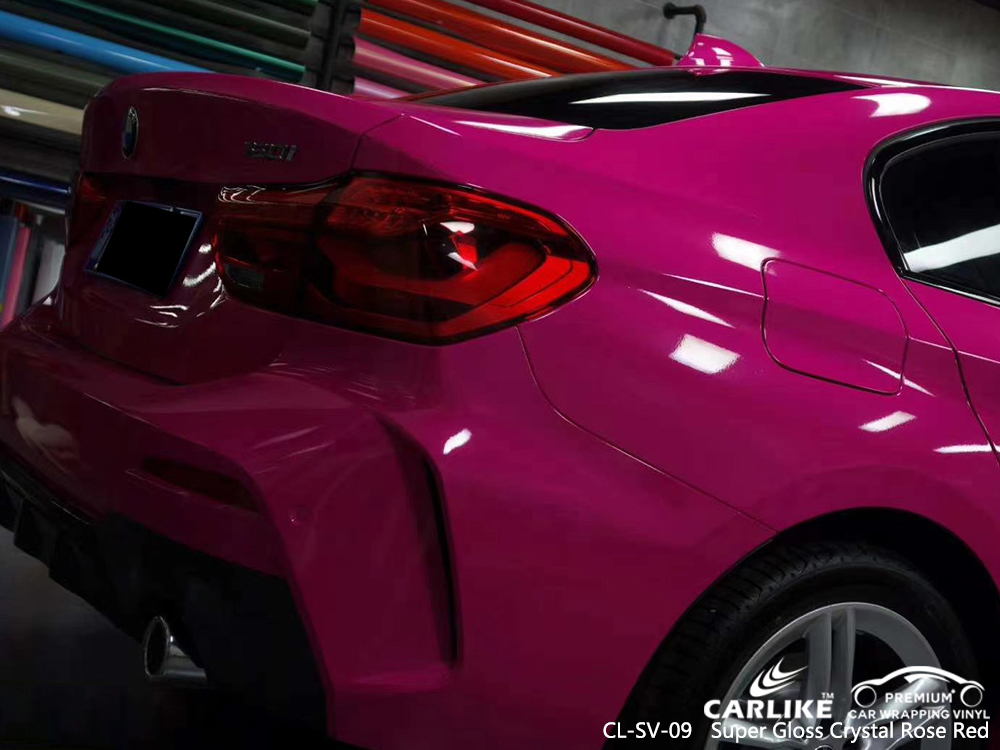 CL-SV-09 super gloss crystal rose red boat vehicle wrapping for BMW North Brabant Netherlands