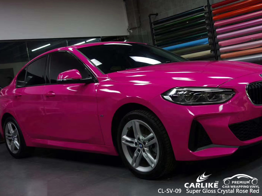 CL-SV-09 super gloss crystal rose red boat vehicle wrapping for BMW North Brabant Netherlands