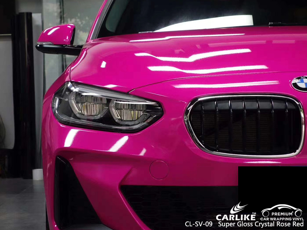 CL-SV-09 super gloss crystal rose red boat vehicle wrapping for BMW North Brabant Netherlands