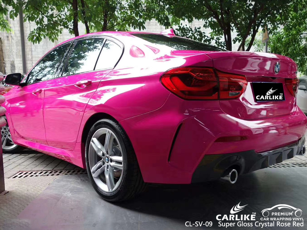 CL-SV-09 super gloss crystal rose red boat vehicle wrapping for BMW North Brabant Netherlands
