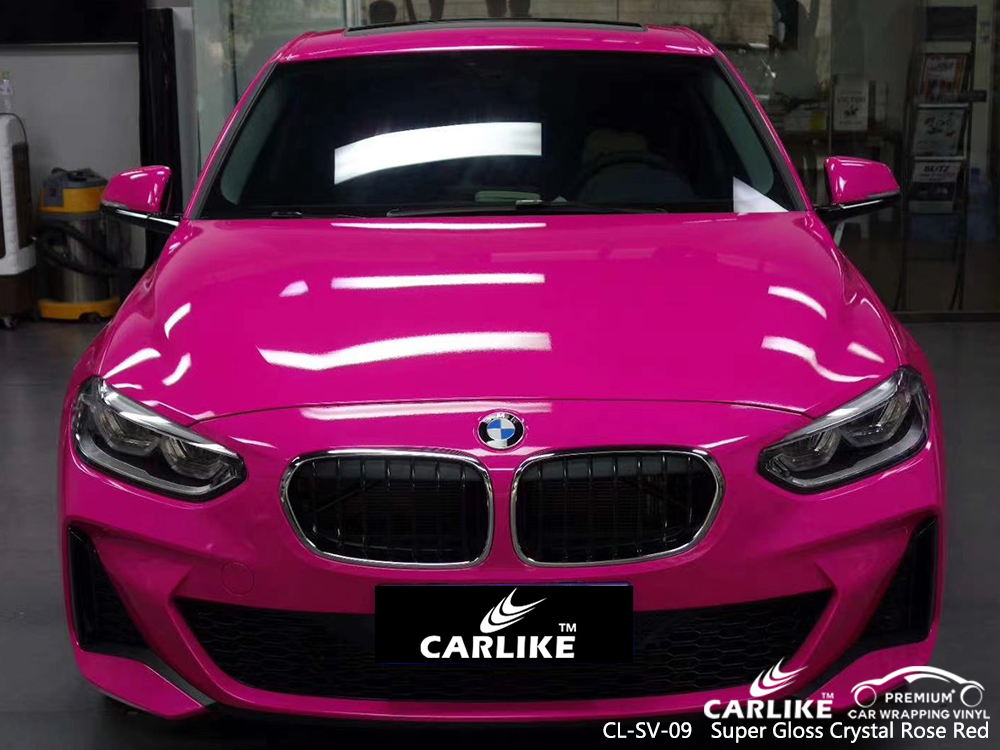 CL-SV-09 super gloss crystal rose red boat vehicle wrapping for BMW North Brabant Netherlands