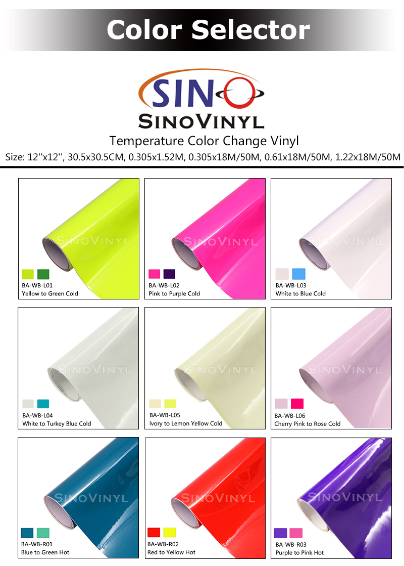 New Arrival : Hot Cold Temperature Color Change DIY Craft Vinyl