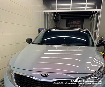 CL-CC-03 bukalemun şeker sihirli gri kırmızı KIA için arabamı sarın