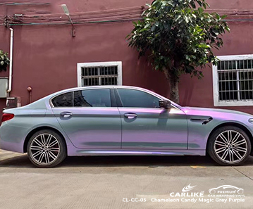 CL-CC-05 filmes de vinil roxo mágico cinza doce camaleão para BMW